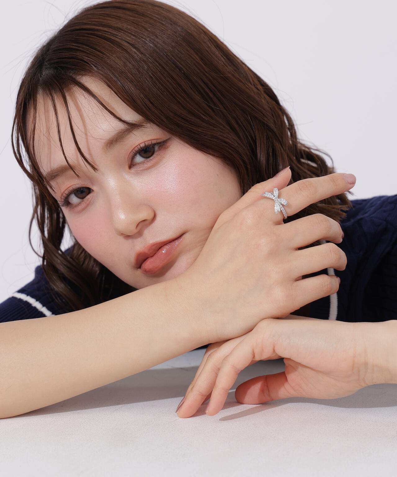 Cubic パヴェリボンリング | JILL by JILL STUART（ジル バイ ジル