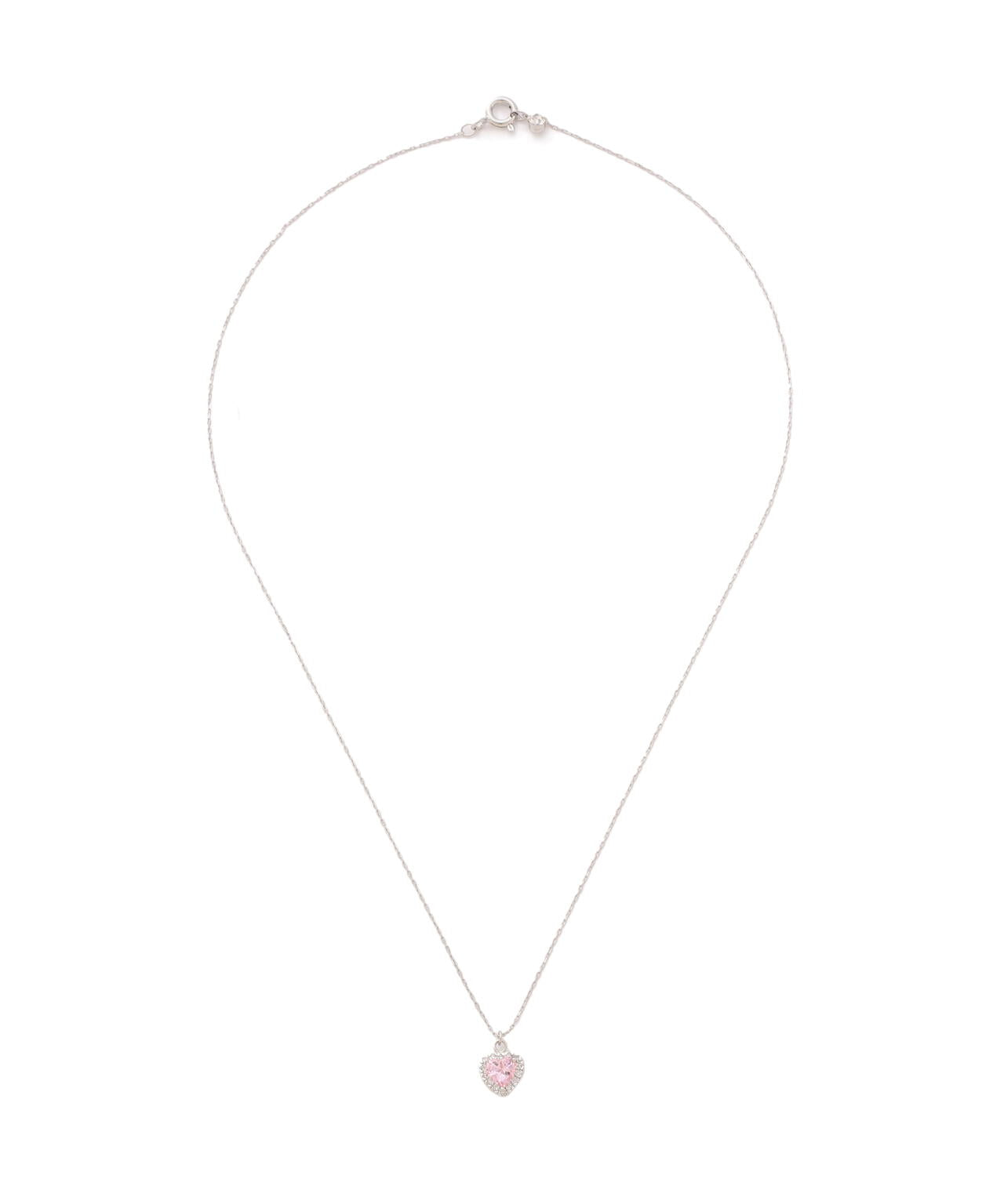 Cubic プチハートネックレス