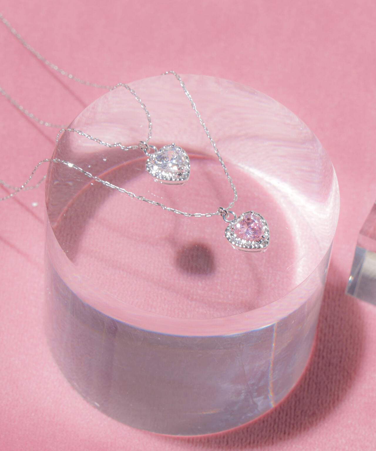 Cubic プチハートネックレス