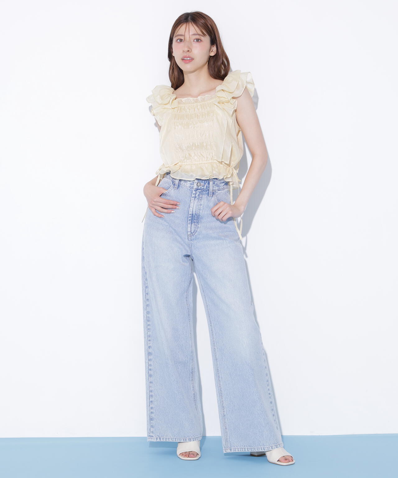 シャーリングシアーリングチェックブブラウス | JILL by JILL STUART