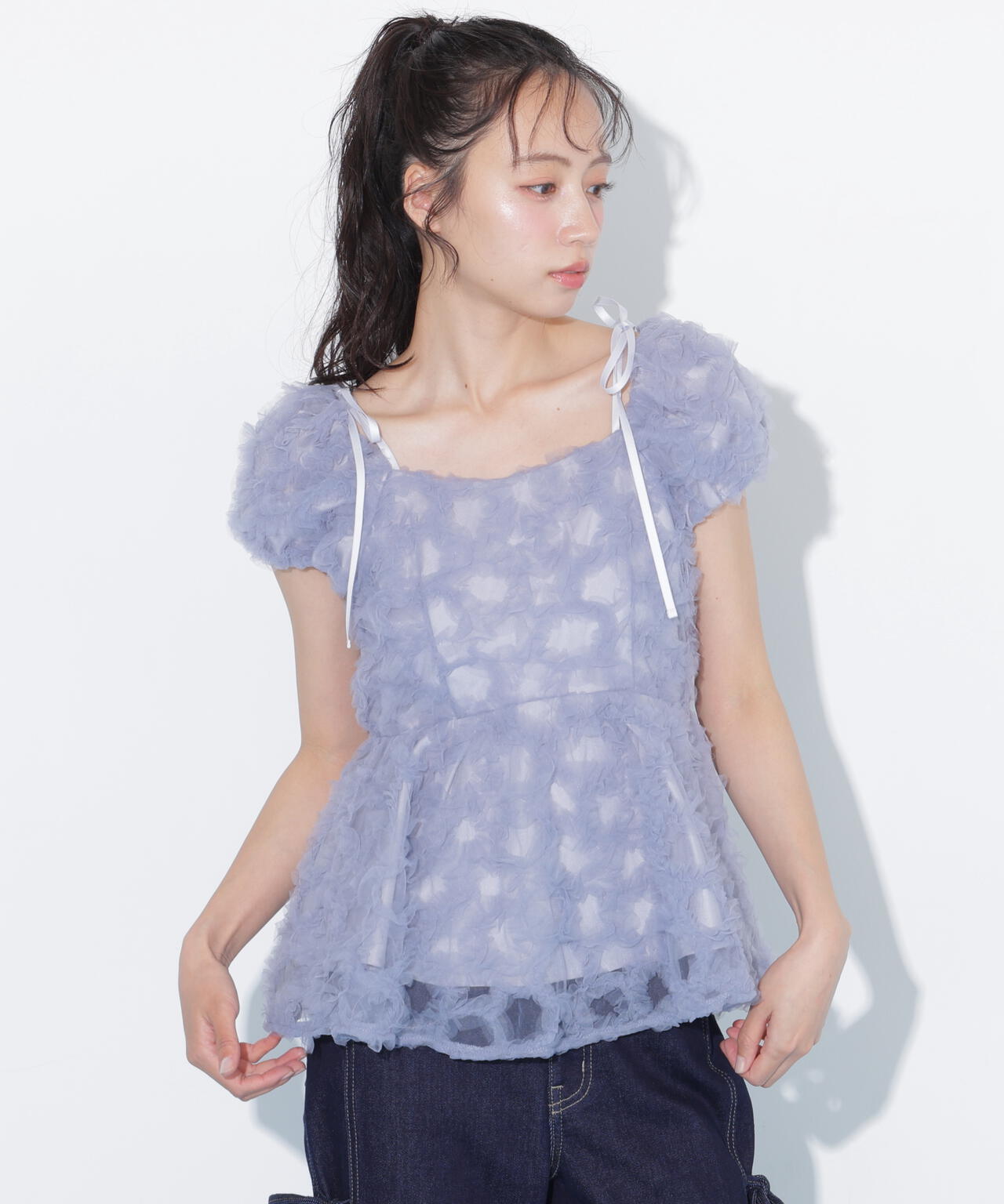 フラワーチュールペプラムブラウス | JILL by JILL STUART（ジル バイ