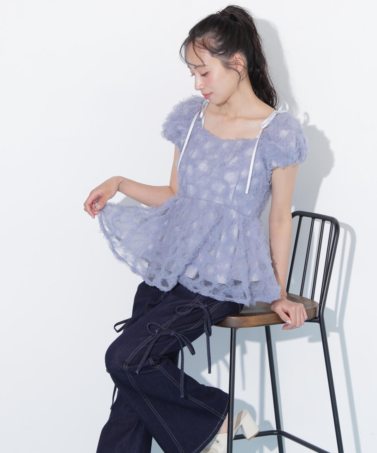フラワーチュールペプラムブラウス | JILL by JILL STUART（ジル バイ