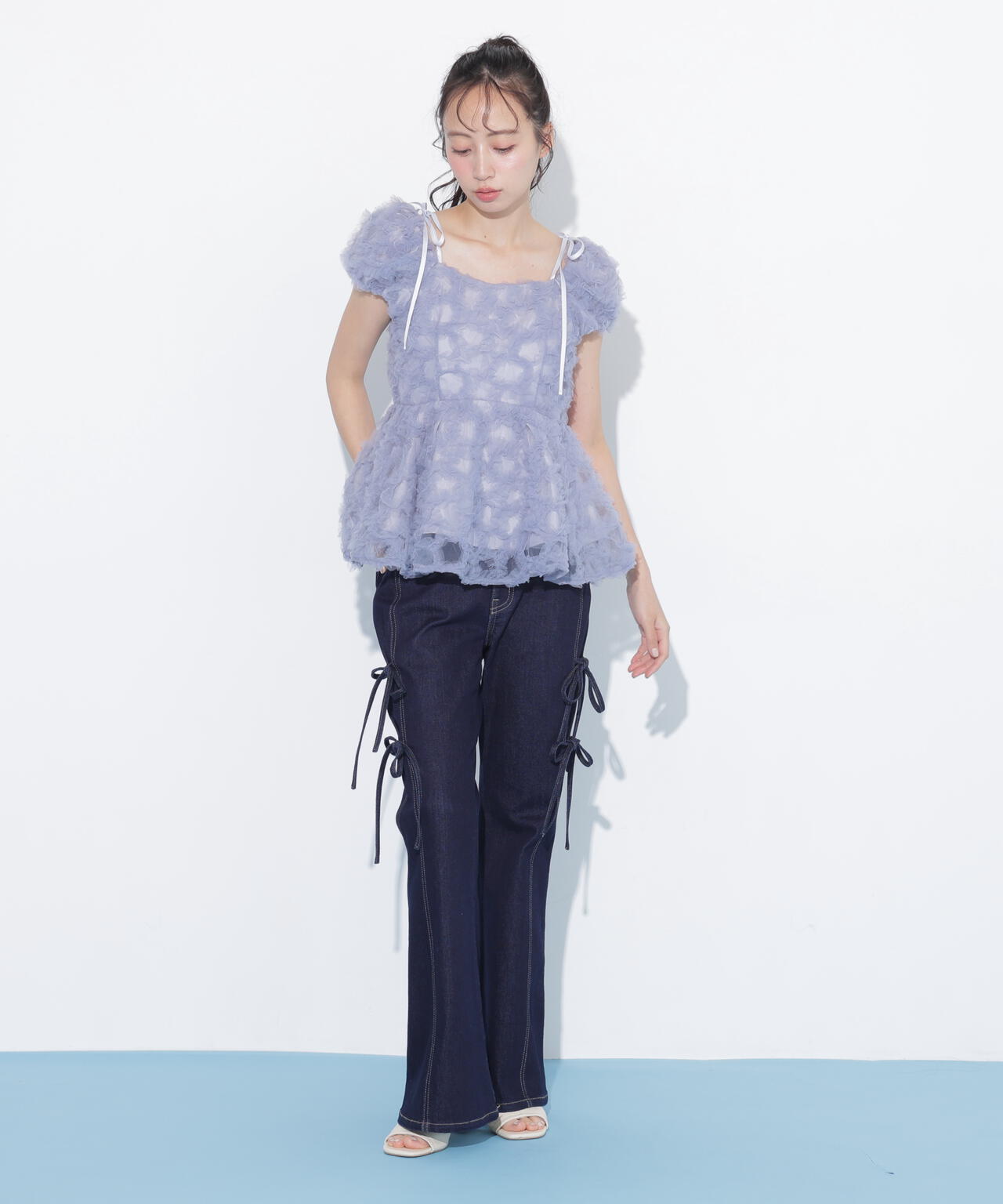 フラワーチュールペプラムブラウス | JILL by JILL STUART（ジル バイ