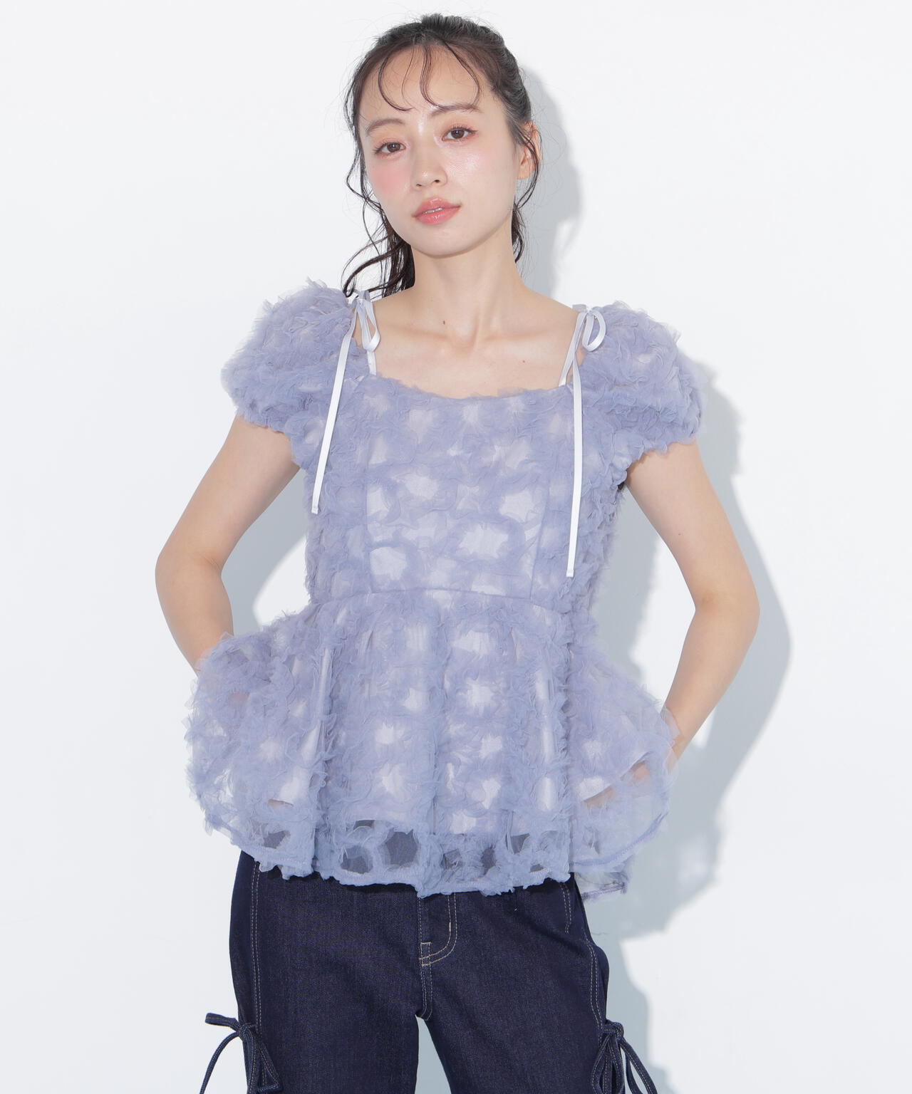 フラワーチュールペプラムブラウス | JILL by JILL STUART（ジル バイ
