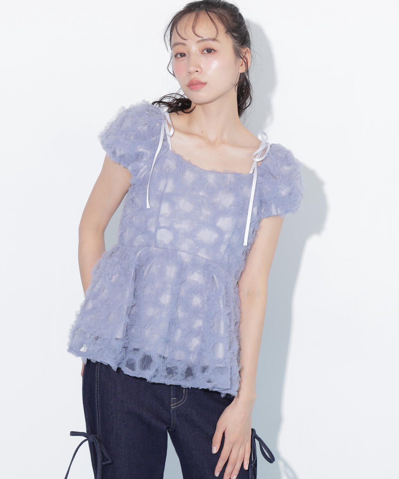 フラワーチュールペプラムブラウス | JILL by JILL STUART（ジル バイ