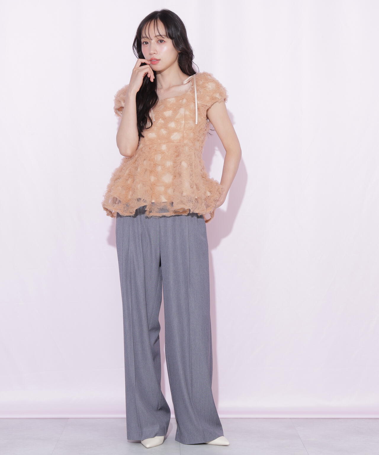 フラワーチュールペプラムブラウス | JILL by JILL STUART（ジル バイ