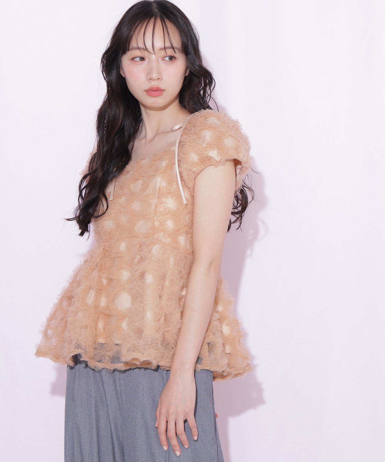 フラワーチュールペプラムブラウス | JILL by JILL STUART（ジル バイ