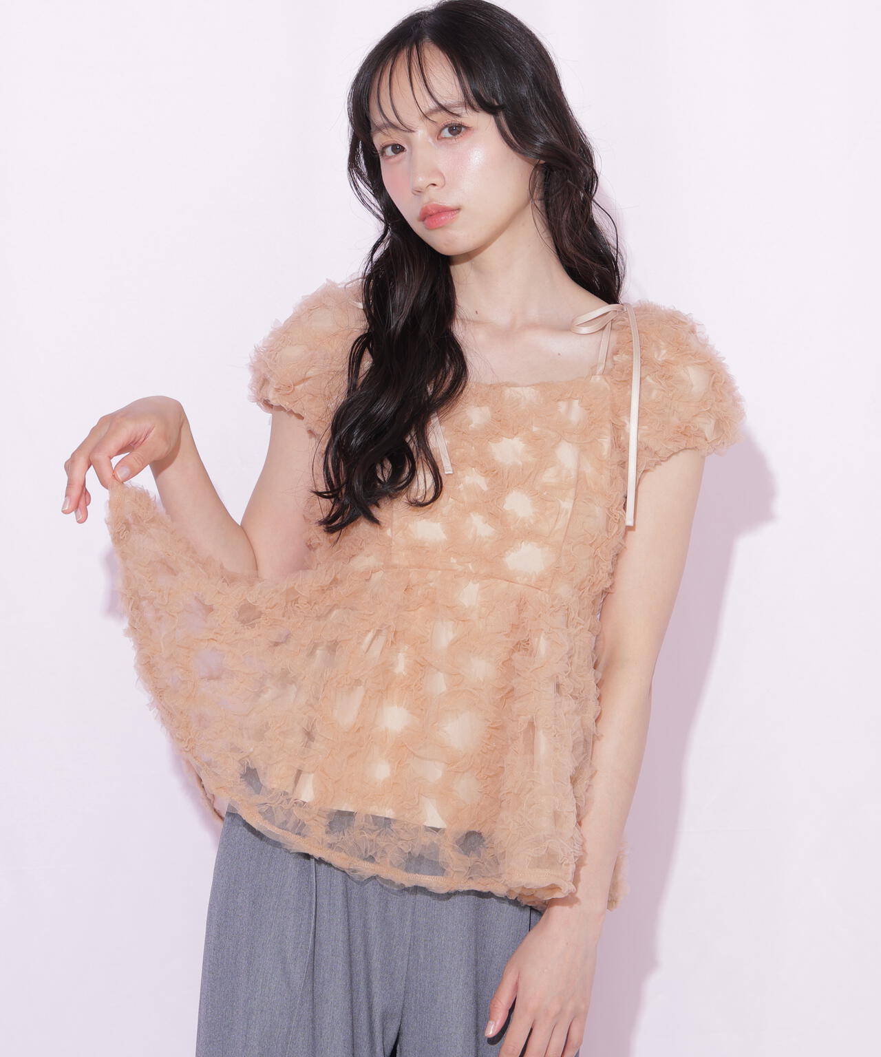 フラワーチュールペプラムブラウス | JILL by JILL STUART（ジル バイ