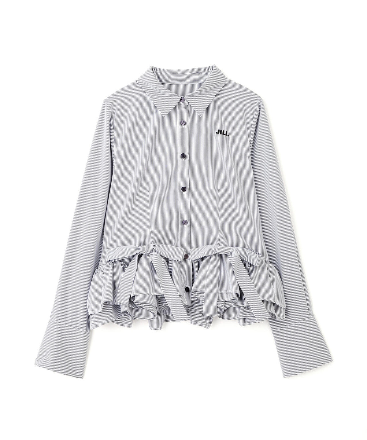裾ラッフルシャツ