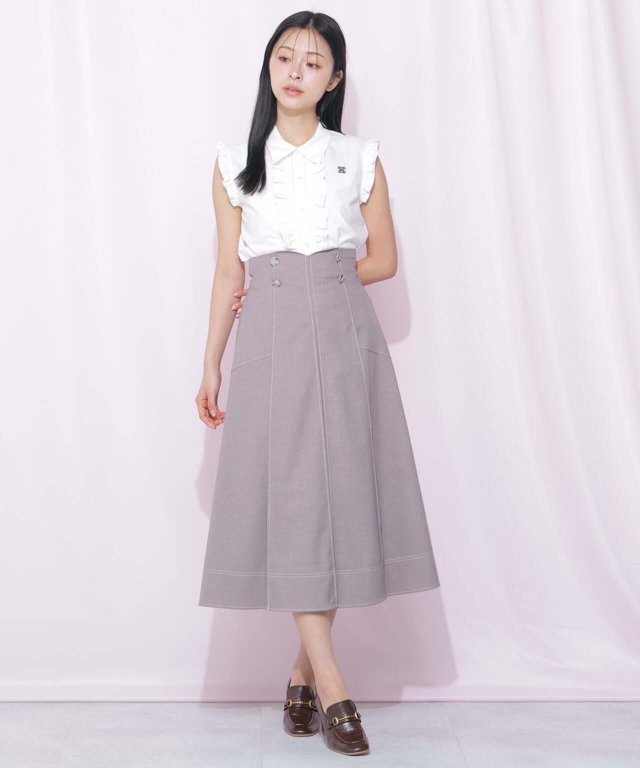 バイカラーステッチスカート | JILL by JILL STUART（ジル バイ ジル