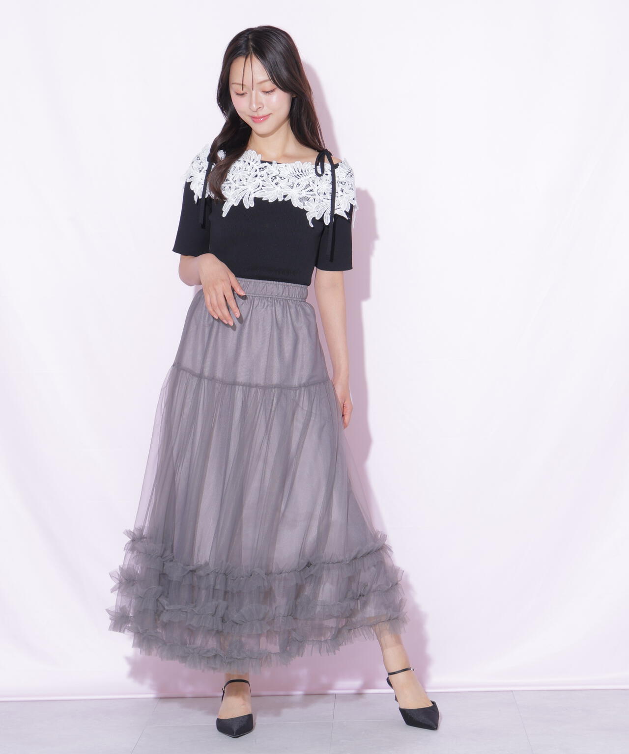 裾フリルチュールスカート | JILL by JILL STUART（ジル バイ ジル