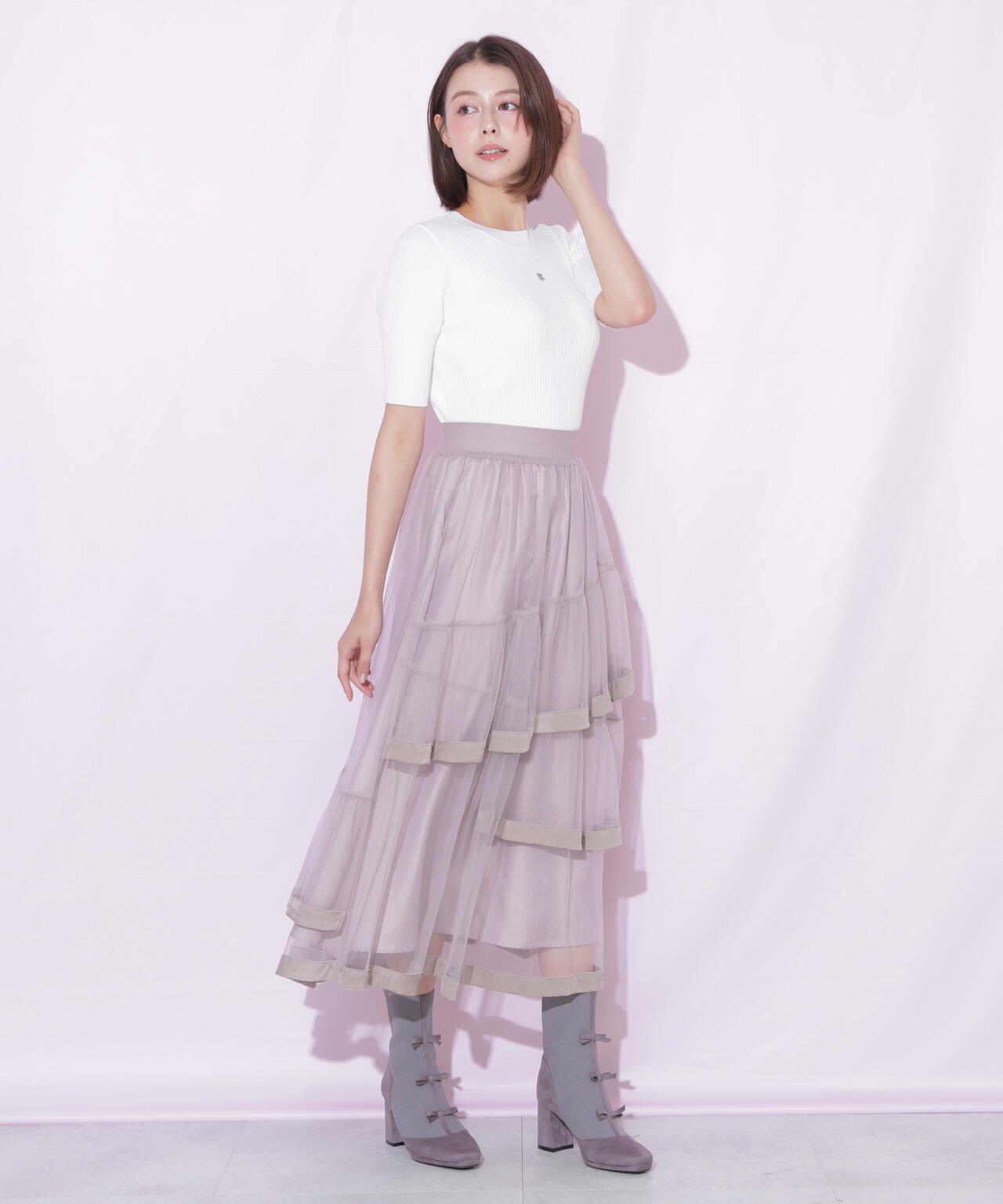 裾パイピングチュールスカート | JILL by JILL STUART（ジル バイ ジル