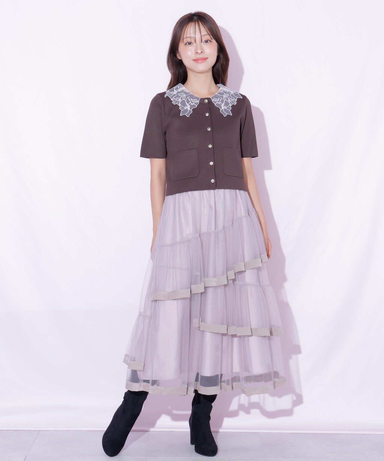 裾パイピングチュールスカート | JILL by JILL STUART（ジル バイ ジル