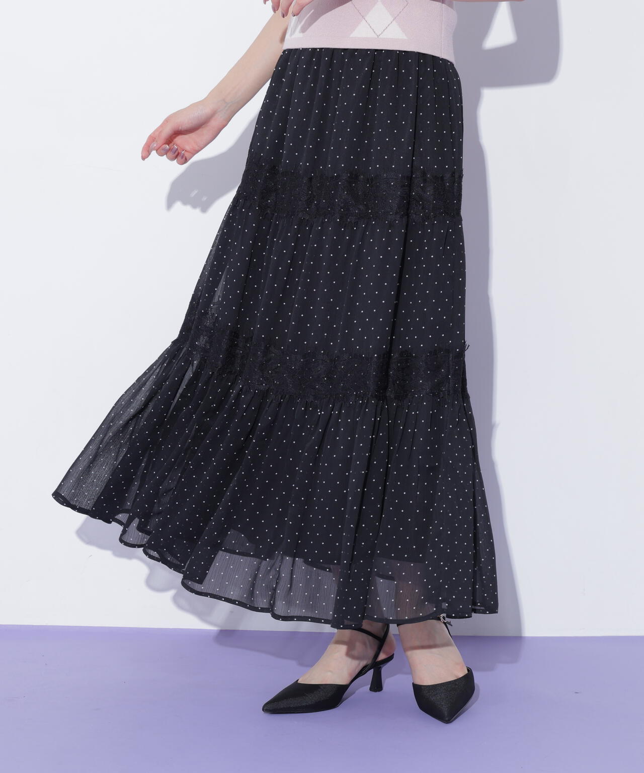 レース切り替えティアードスカート | JILL by JILL STUART（ジル バイ