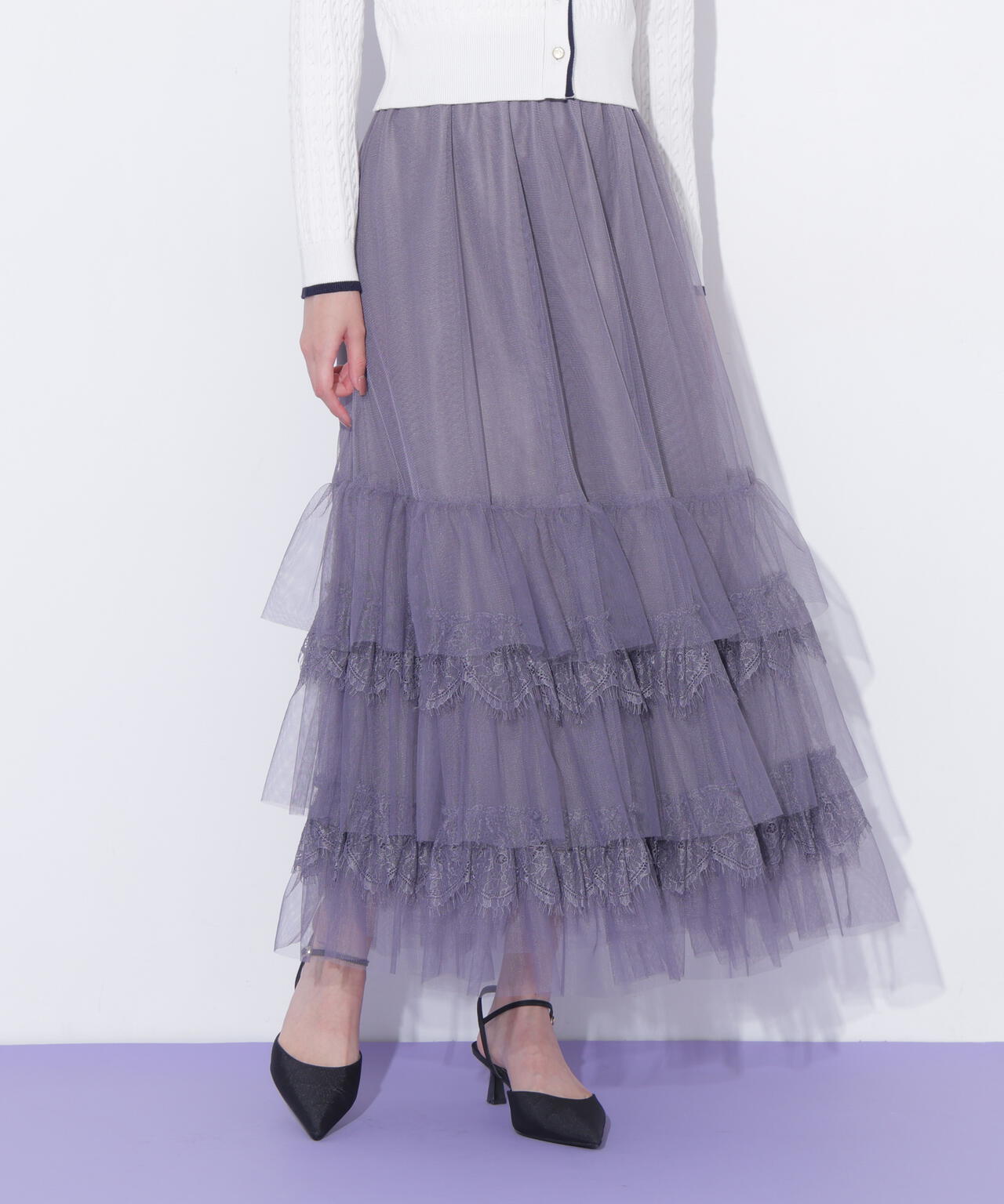 チュール×レースティアードスカート | JILL by JILL STUART（ジル バイ