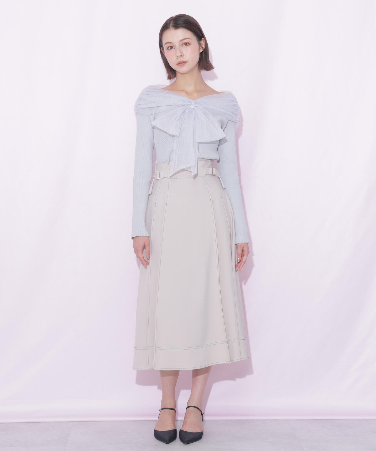 サイドベルトバイカラーステッチスカート | JILL by JILL STUART（ジル