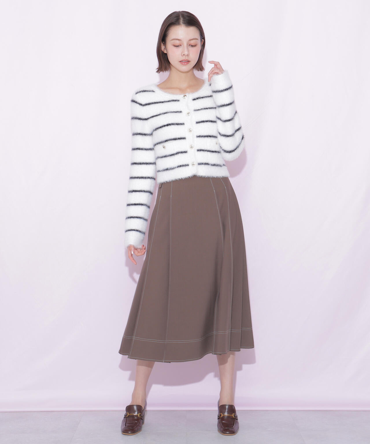 サイドベルトバイカラーステッチスカート | JILL by JILL STUART（ジル