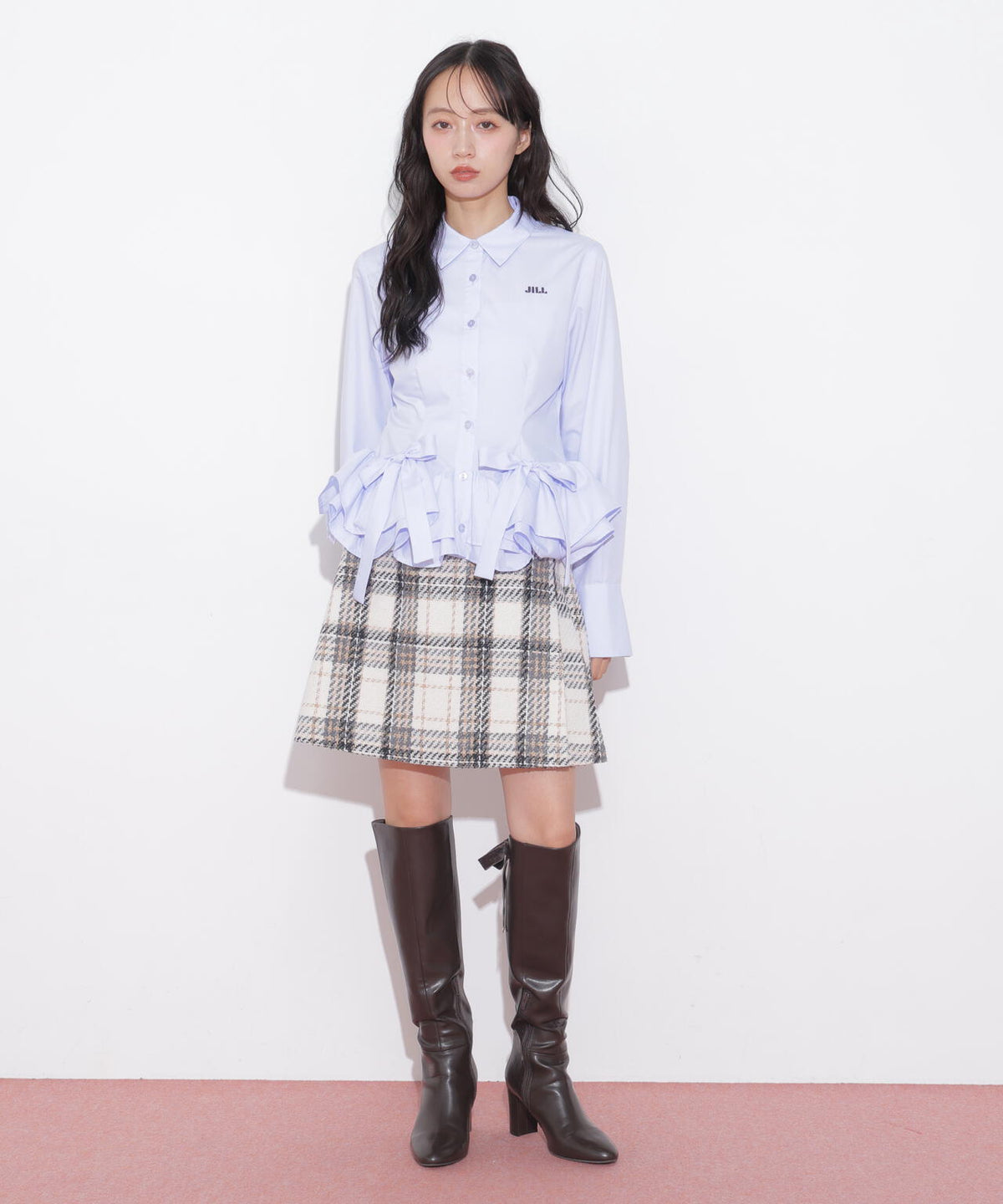 ロービングチェックミニスカート