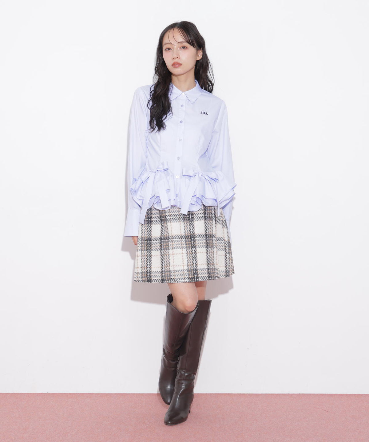 ロービングチェックミニスカート