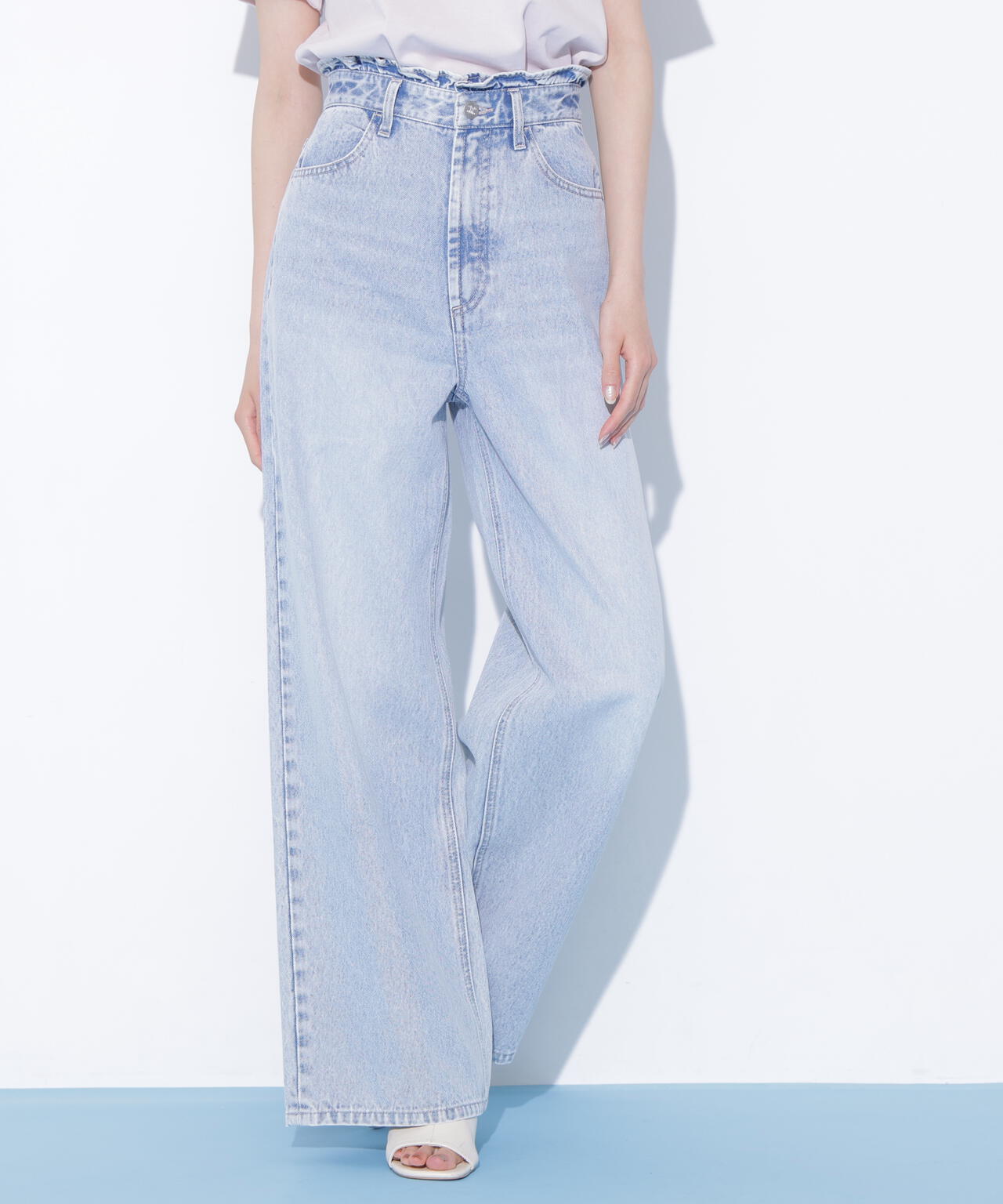 ウエストフリルワイドデニムパンツ | JILL by JILL STUART（ジル バイ