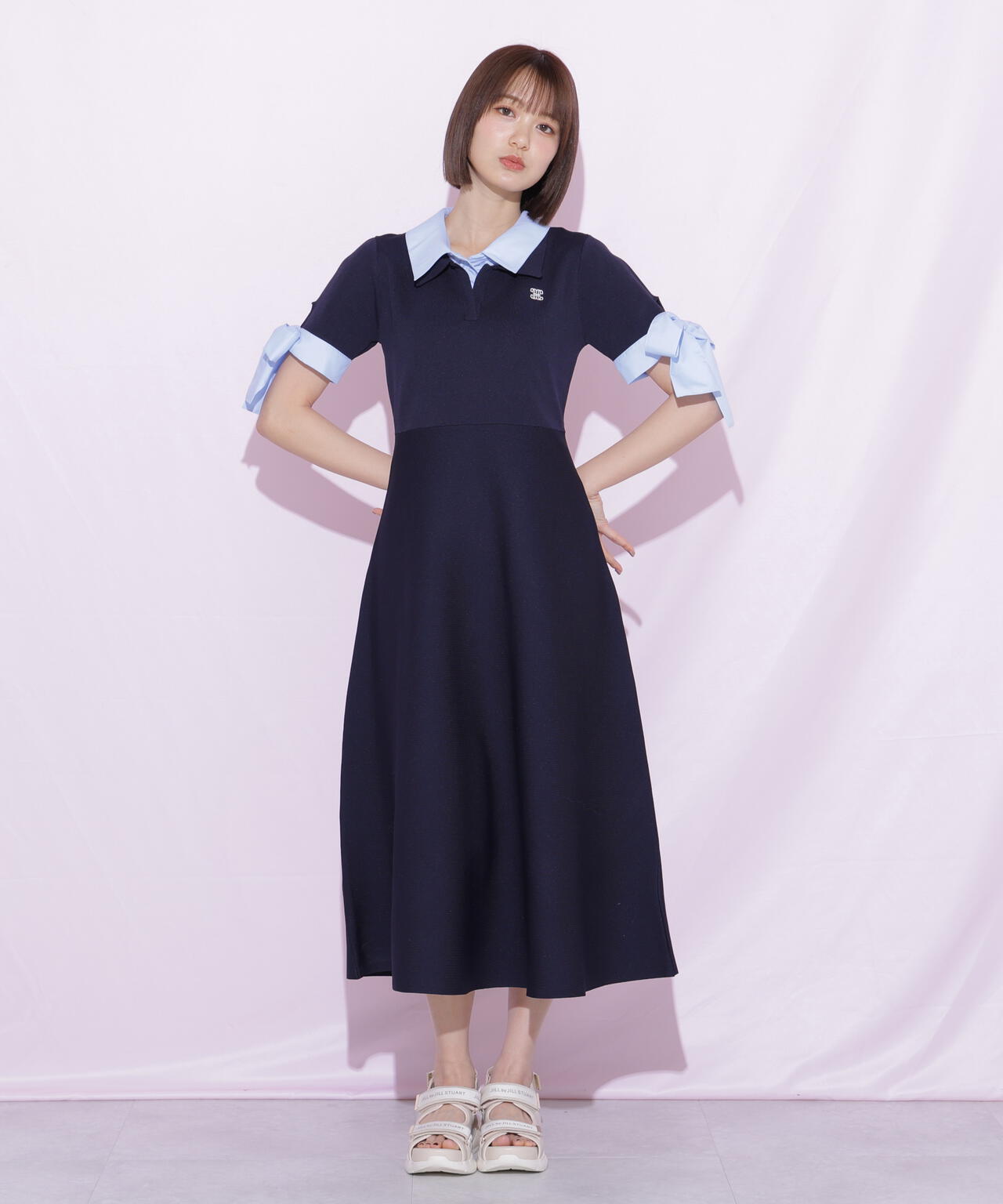 【123】様 ダブルカラーニットワンピース | JILL by JILL STUART（ジル バイ ジル