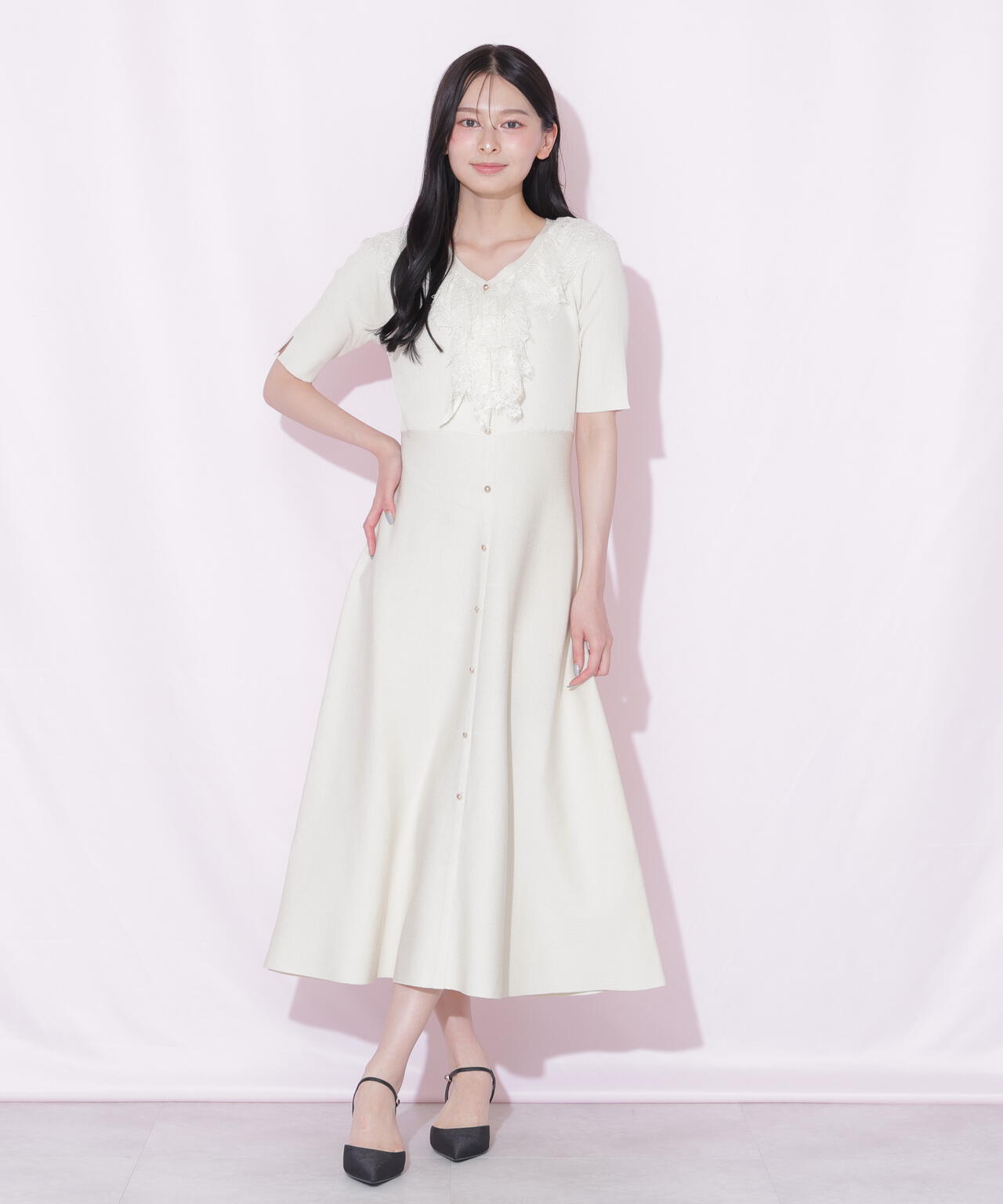 レースフリルニットワンピース | JILL by JILL STUART（ジル バイ ジル