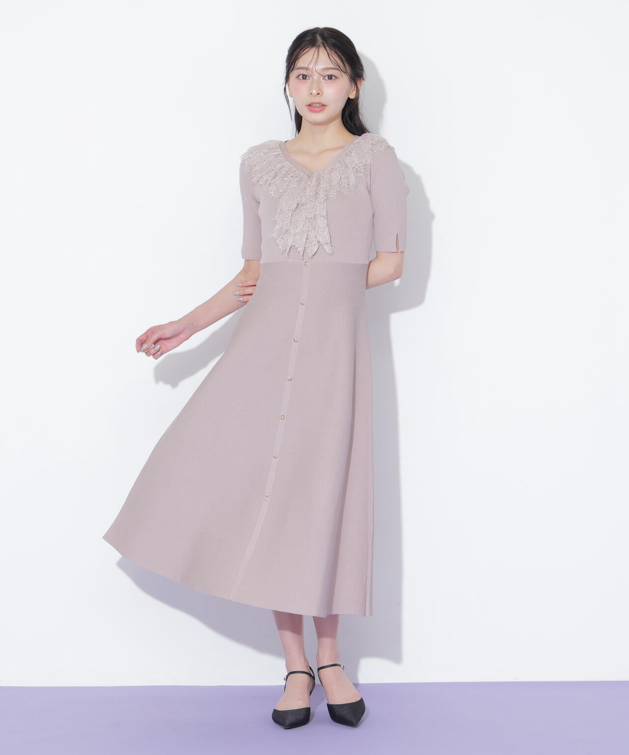 レースフリルニットワンピース | JILL by JILL STUART（ジル バイ ジル