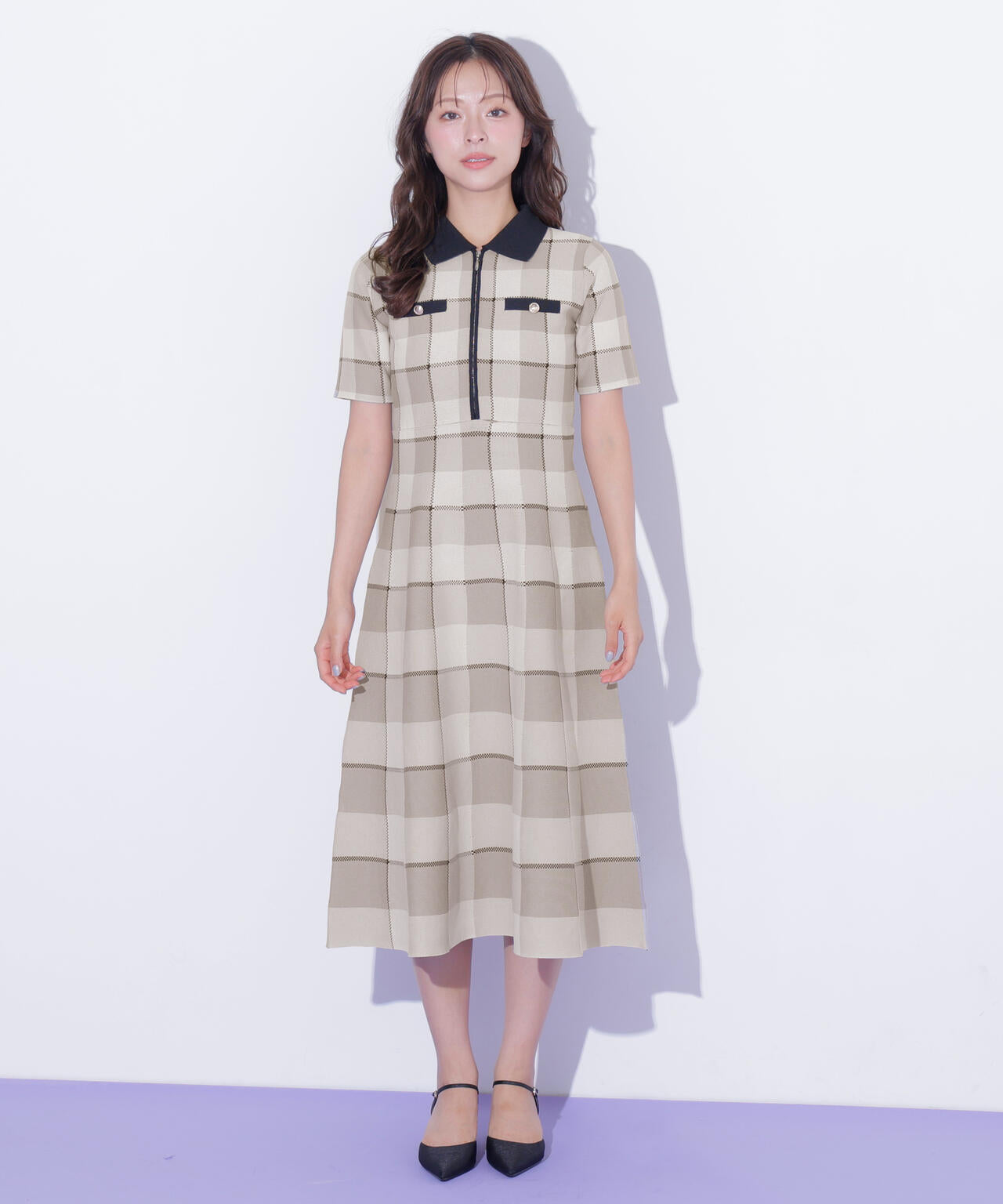 ビッグチェックニットワンピース | JILL by JILL STUART（ジル バイ