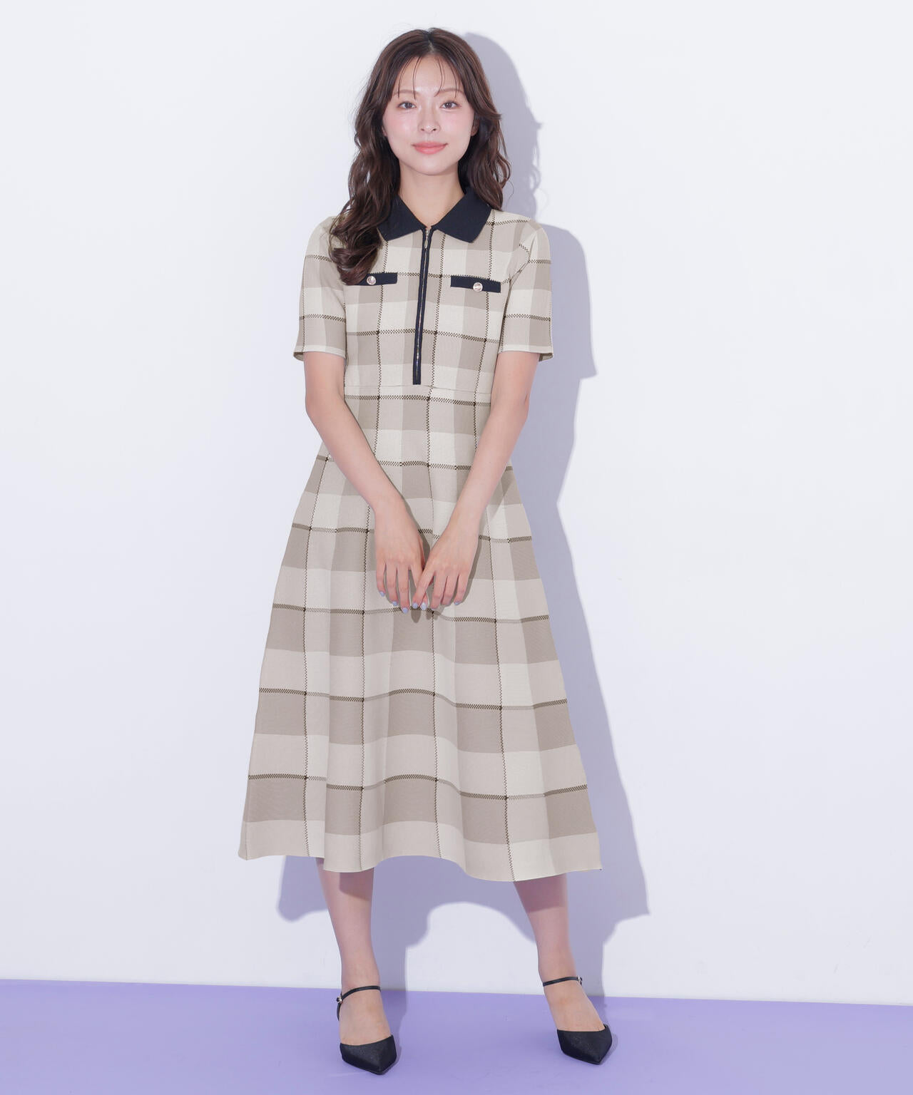 ビッグチェックニットワンピース | JILL by JILL STUART（ジル バイ