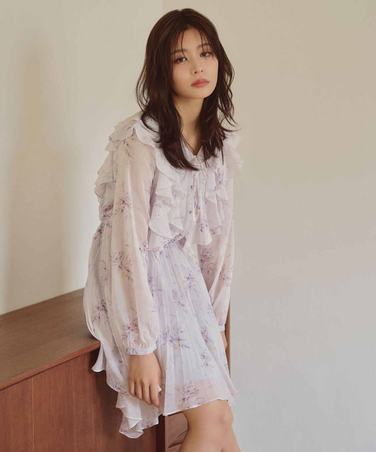 フラワープリントラッフルミニワンピース | JILL by JILL STUART（ジル