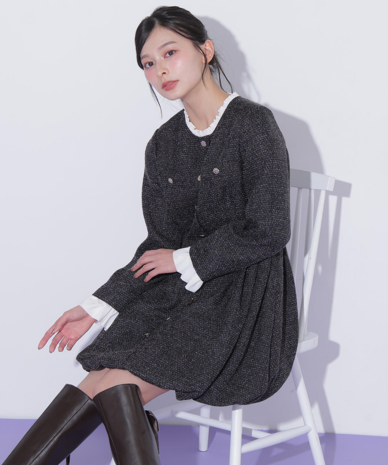 ツイードバルーンミニワンピース | JILL by JILL STUART（ジル バイ