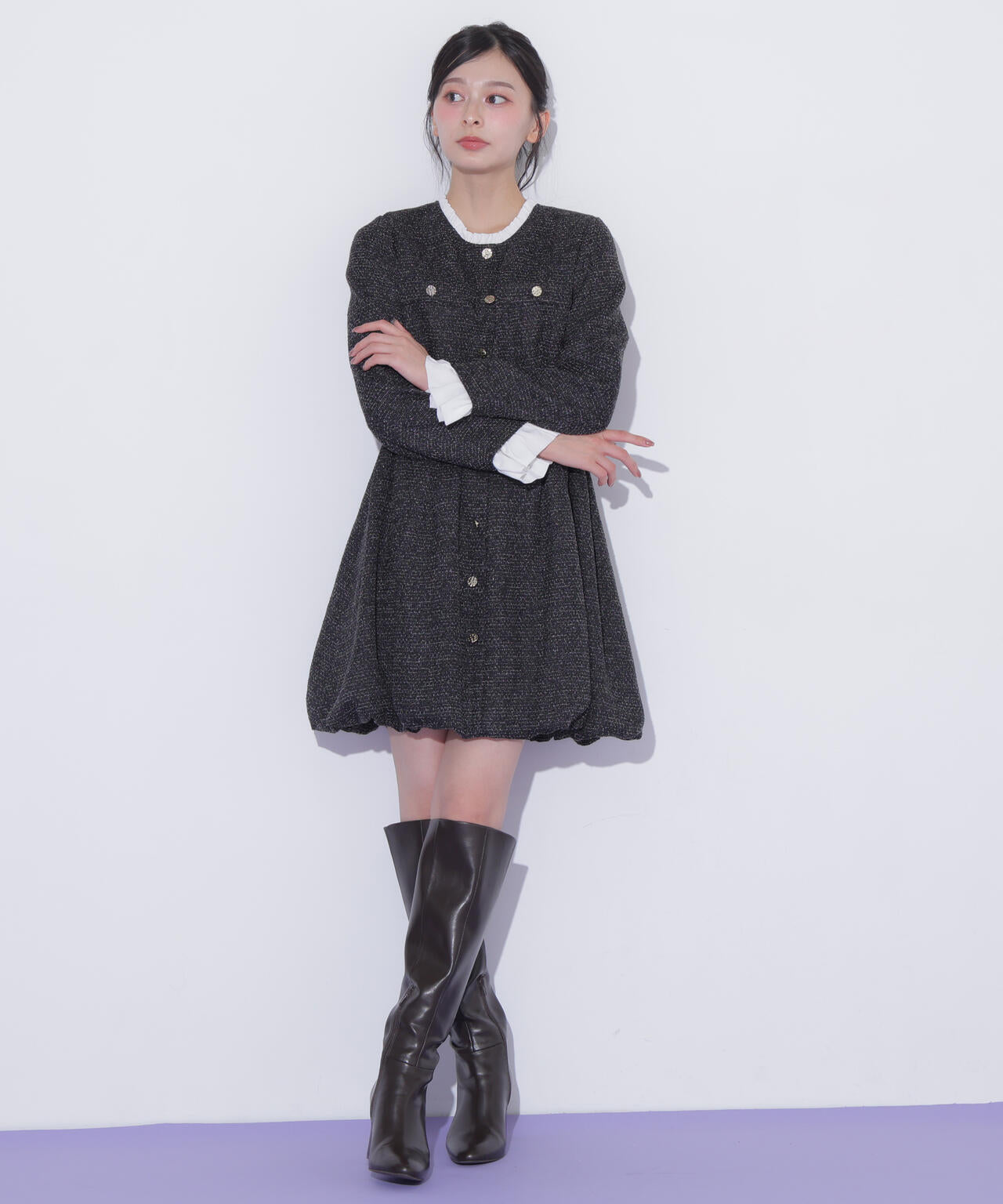 ツイードバルーンミニワンピース | JILL by JILL STUART（ジル バイ