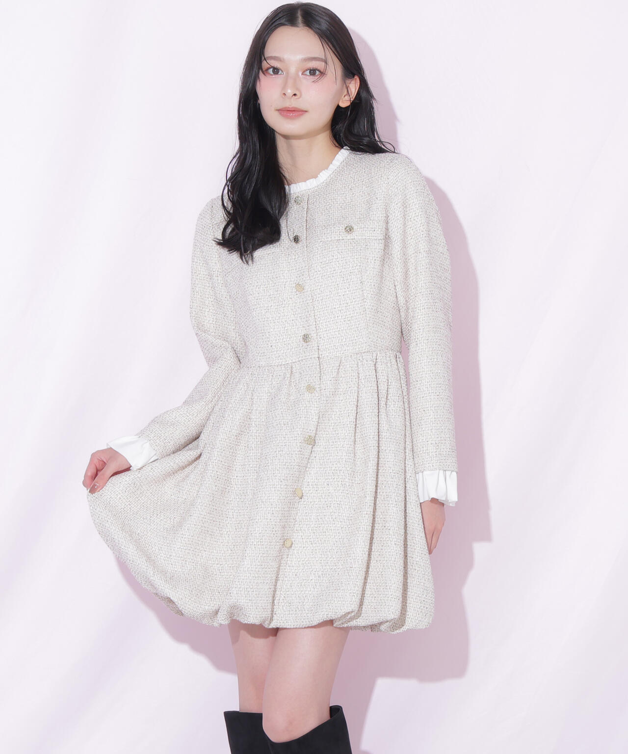 ツイードバルーンミニワンピース | JILL by JILL STUART（ジル バイ