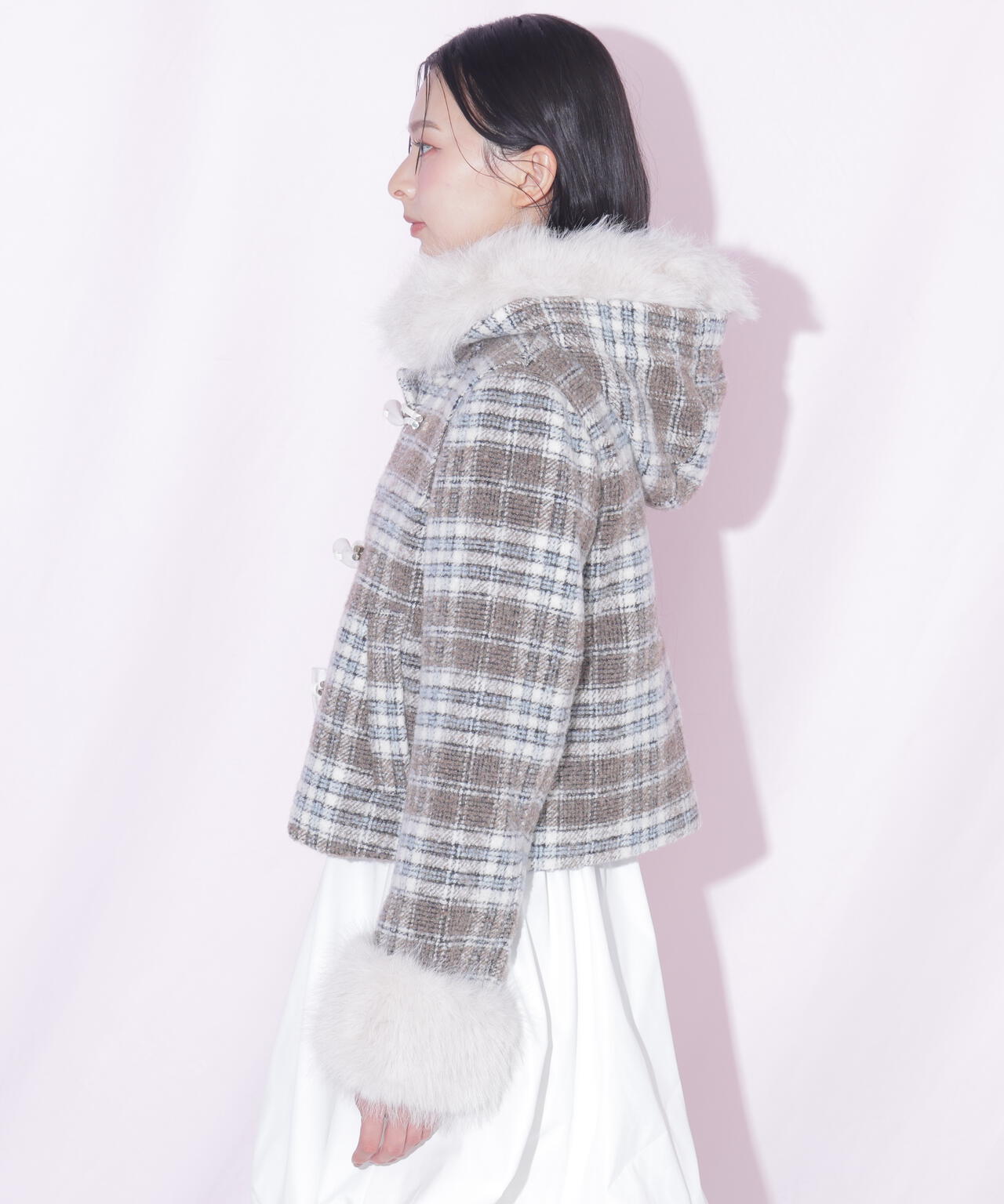 フェイクファー付きショートダッフルコート | JILL by JILL STUART