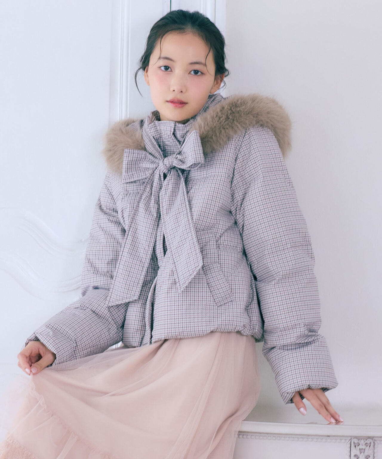 フェイクファー付きリボンショートダウン | JILL by JILL STUART（ジル