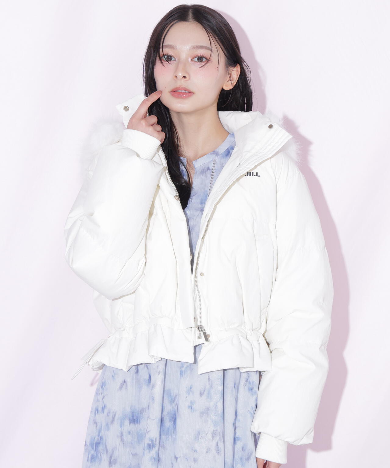 フェイクファー付きペプラムショートダウン | JILL by JILL STUART