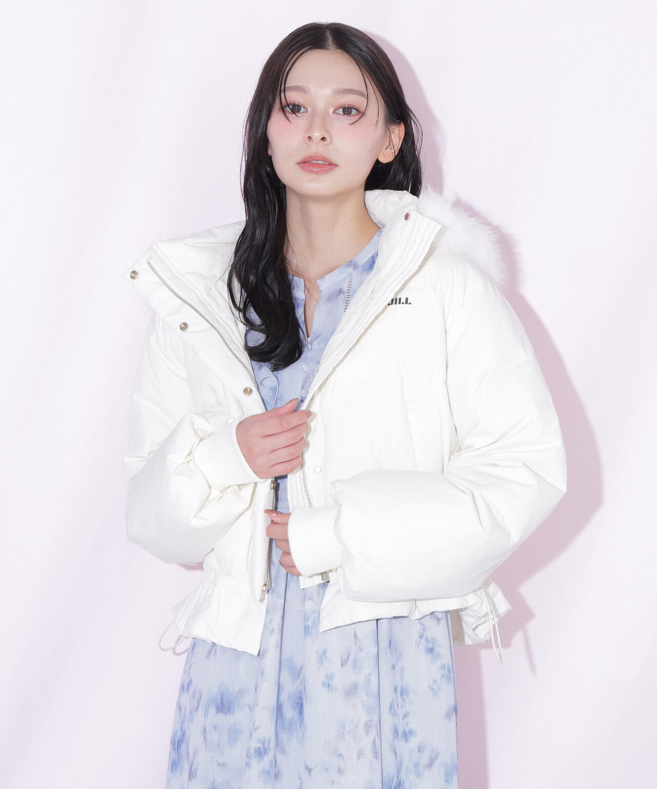 フェイクファー付きペプラムショートダウン | JILL by JILL STUART