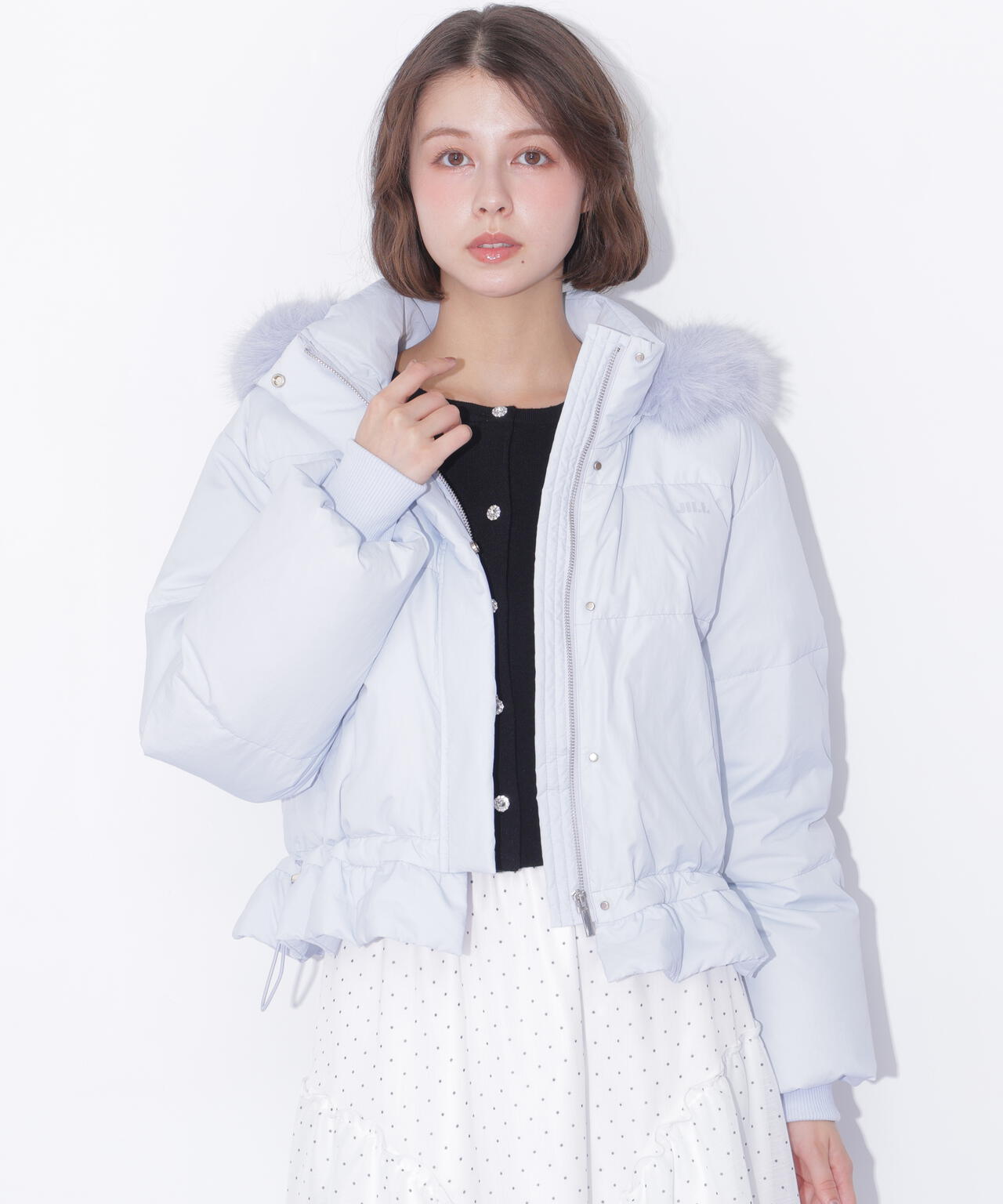 フェイクファー付きペプラムショートダウン | JILL by JILL STUART