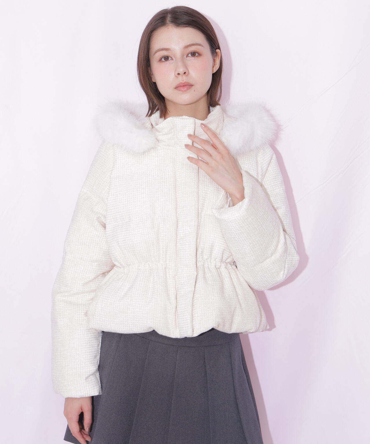 JILLSTUART ダウンジャケット Mサイズ ツィードショートダウン | JILL by JILL STUART（ジル バイ ジル