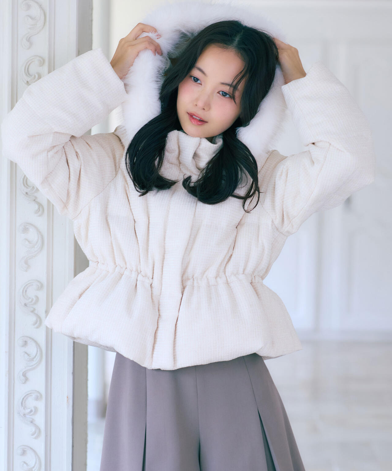 JILL STUART 2way ドロシー ツィードジャケット ゴールド釦 ツィードショートダウン | JILL by JILL STUART（ジル バイ ジル