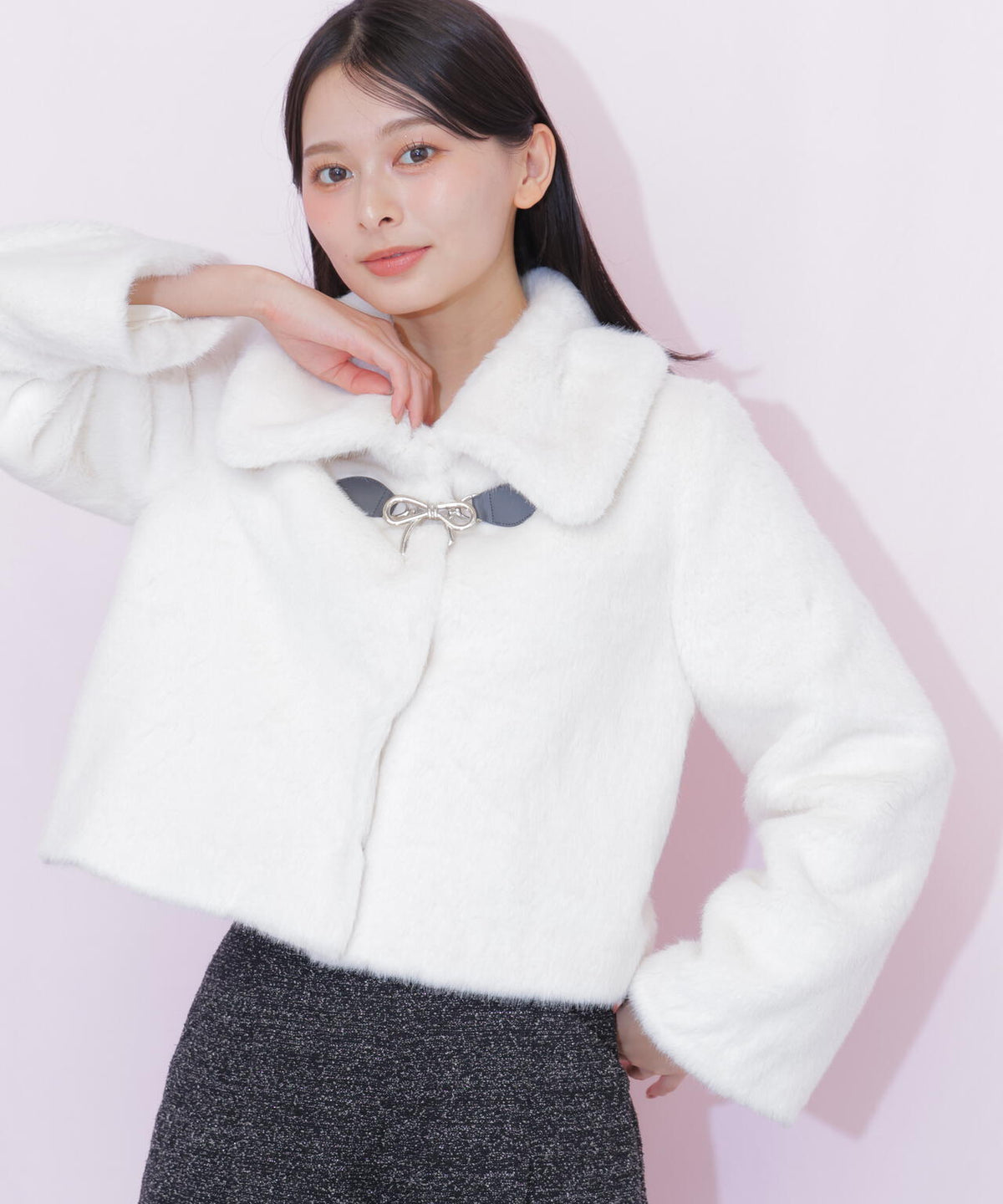 フェイクファーショートジャケット