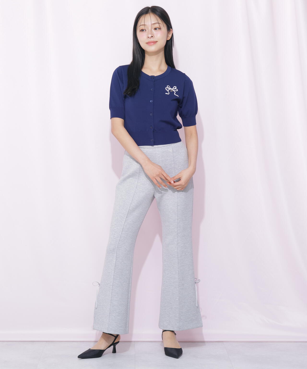 RIBBONシリーズ〉半袖ニットカーディガン | JILL by JILL STUART（ジル