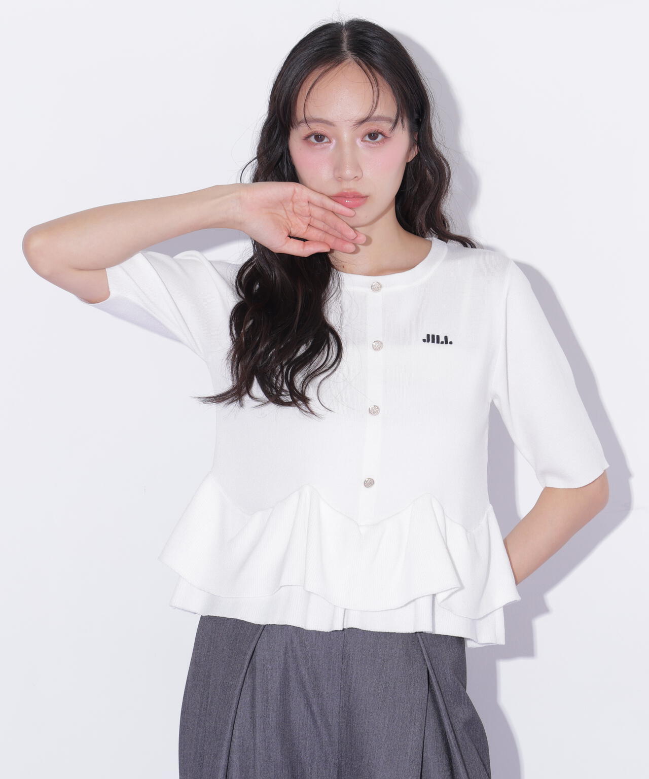 フリルペプラムニット | JILL by JILL STUART（ジル バイ ジル