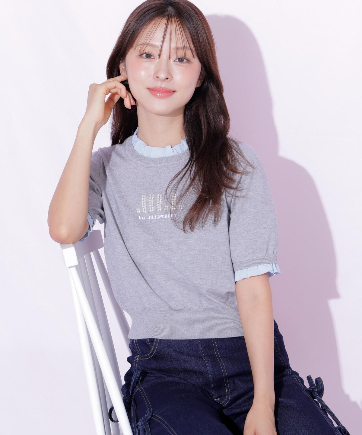 チビフリルパールロゴニット | JILL by JILL STUART（ジル バイ ジル 