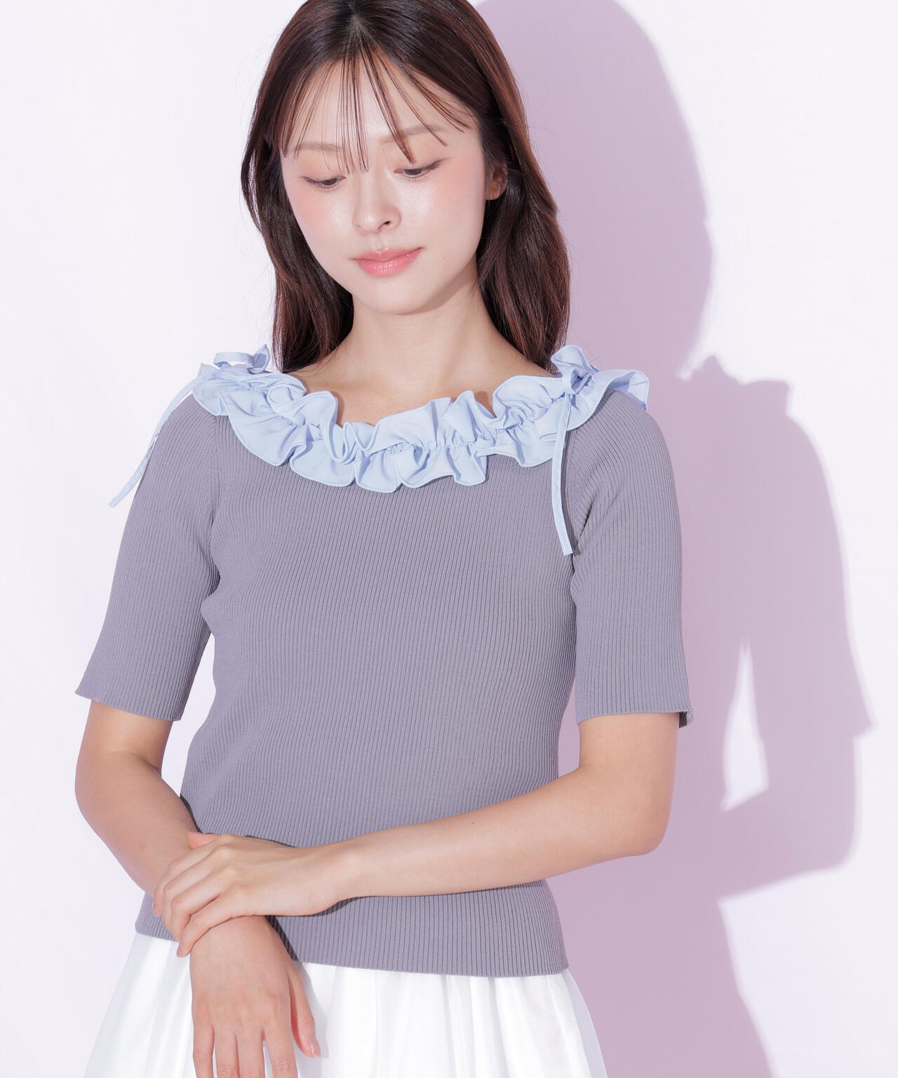 2wayフリルリブニット | JILL by JILL STUART（ジル バイ ジル