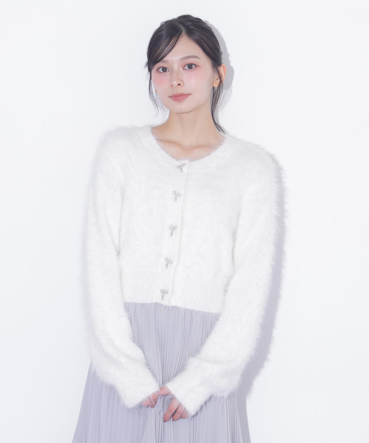 リボンボタンフェザーカーディガン | JILL by JILL STUART（ジル バイ