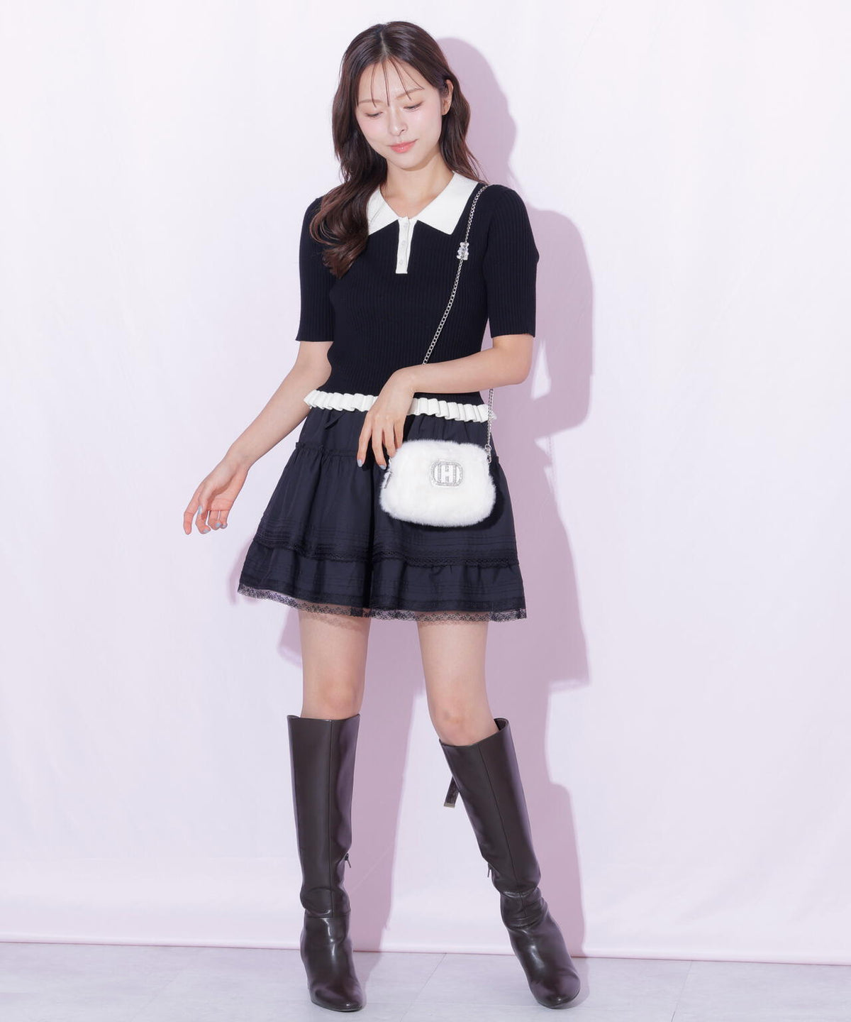 Wink J フェイクファーポシェット