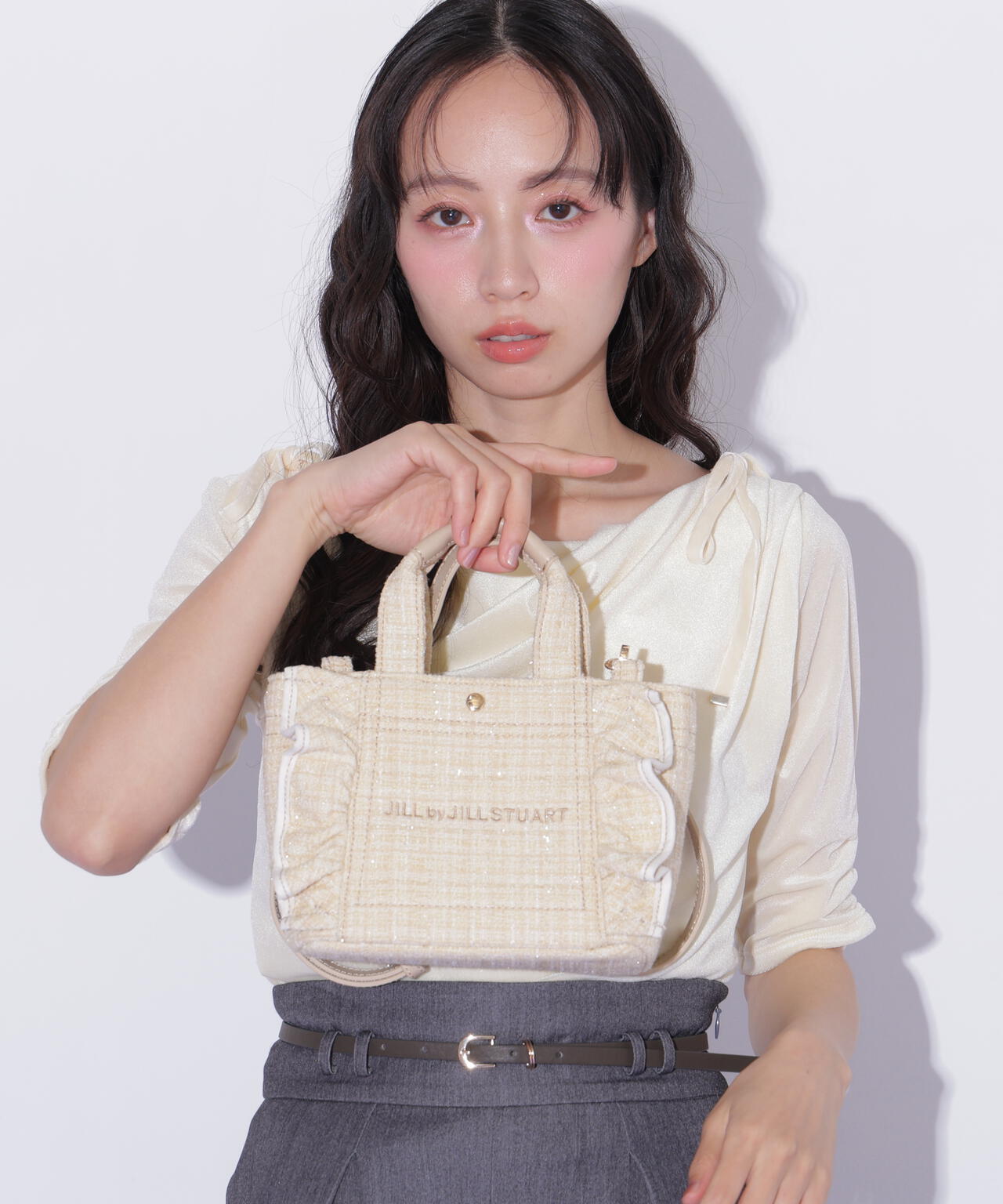 フリルトートミニ＞ツイード | JILL by JILL STUART（ジル バイ ジル