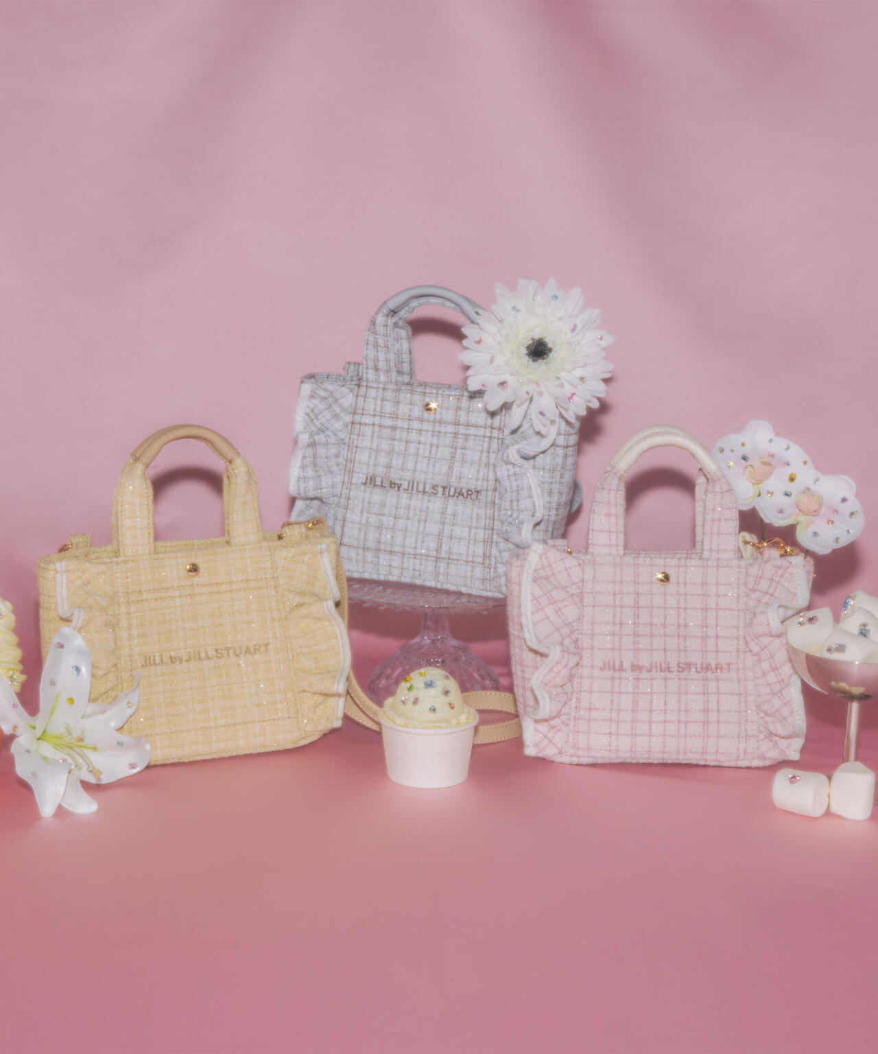 フリルトートミニ＞ツイード | JILL by JILL STUART（ジル バイ ジル