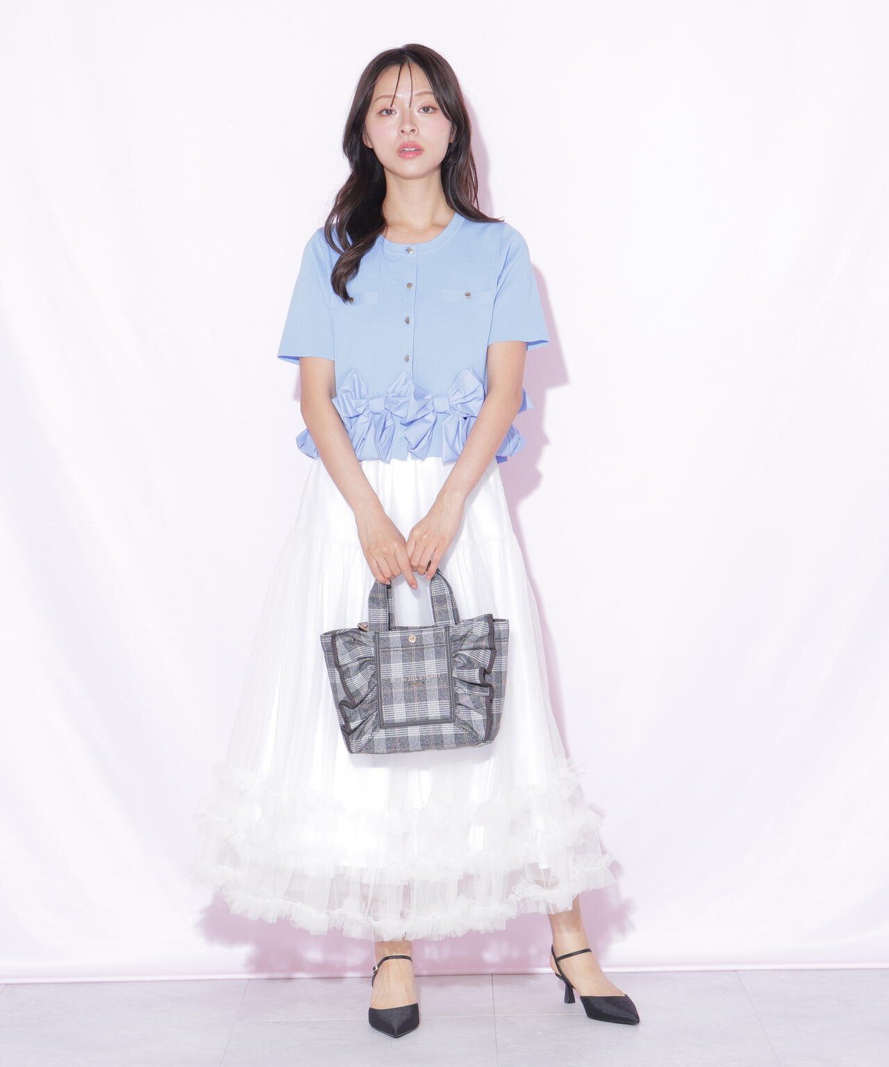 チェックフレームフリルトートバッグ | JILL by JILL STUART（ジル